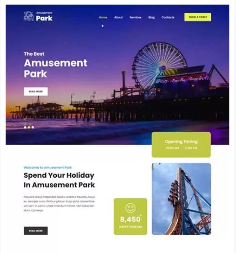 Eğlence Parkı WordPress Teması